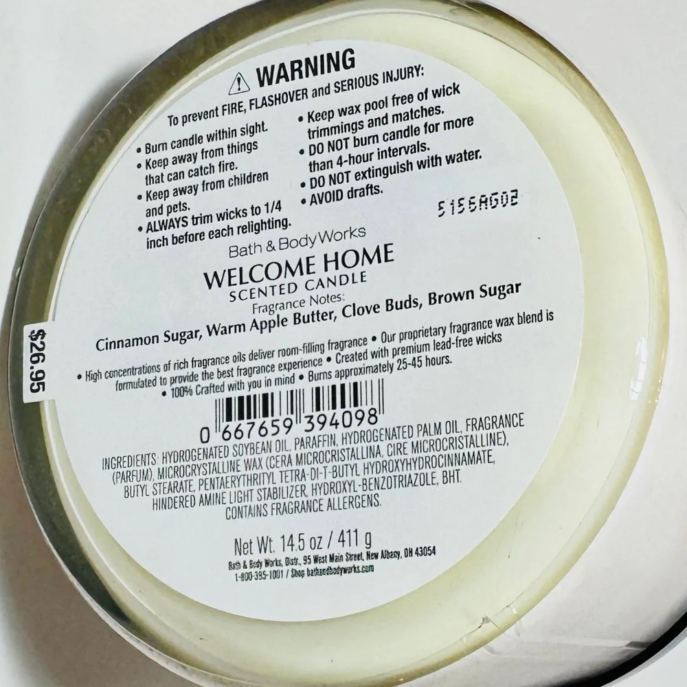 WELCOME HOME 3 Wick Candle - Picture 3 of 3